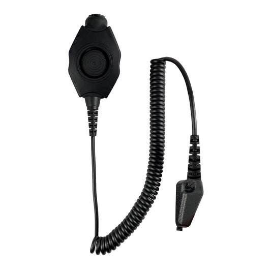 Tactical Radio Amplified PTT for Headset: NATO/Military Wiring, Gentex, Ops-Core, OTTO, 3M Peltor ComTac, XPI, MSA, Helicopter, & More - EF Johnson VP5000 VP6000 VP8000 Series